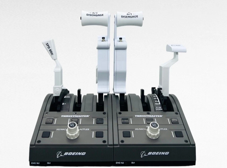 Thrustmaster TCA Quadrant Pack, B737 Full Electronic Throttle Levers, White - Image 1 of 4