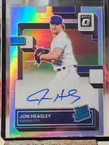 2022 Donruss Optic Jon Heasley Rated Rookie Silver Holo Prizm Auto On Card SP