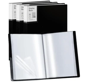 9"x12" Black Art Portfolio Folder, 30 Pockets, 60 Page Capacity - Picture 1 of 7