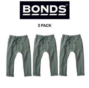 Bonds Kids Next Gen Cargo Pants Super Soft Waistband with Pockets 3 Pack KY9CK - Picture 1 of 3