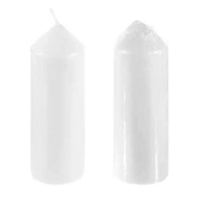 Mega Velas - Vela Pilar Superior Cúpula Redonda 2"x 6" Sin Perfume, Blanca 6 PIEZAS Foto 1 de 3