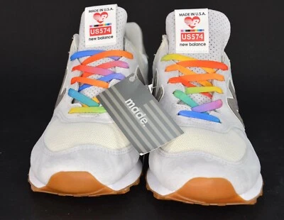 New Balance 574 Made In USA Gay PRIDE LBGTQ Pack Grey Gum Rainbow Multicolor 13 - Photo 1/4