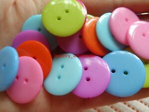 200pcs 22mm Mix 2holes Round resin buttons doll sewing/scrapbook clothing Bags