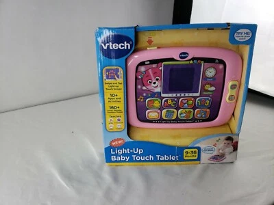 VTech Light-Up Baby Touch Tablet, Pink clock numbers music - Image 1 of 4