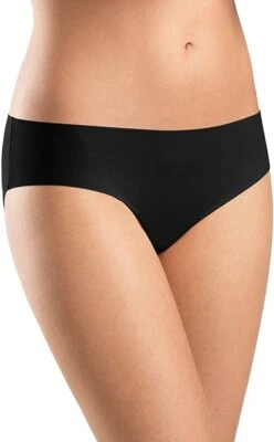 Hanro L58705 Invisible Cotton Hi-Cut Brief Black Women's Size L - Image 1 of 2