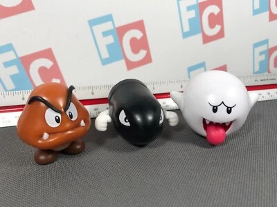 Jakks Super Mario 2" World of Nintendo Bullet Bill Ghost Boo Goomba Figures - Image 1 of 4