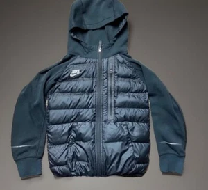 Nike 800 Down Aeroloft Tech Down Hoodie Boys Small Black Puffer 717104-010 - Picture 1 of 7