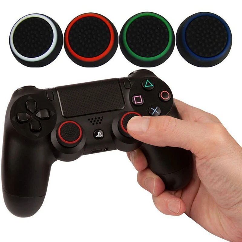 2 x Tapas de agarre de joystick de goma de silicona para pulgar para PS5 PlayStation 5◇