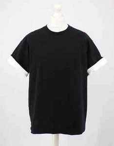 BOTTEGA VENETA MENS BLACK DOUBLE LAYER T-SHIRT 100% COTTON RRP £500 AD - Picture 1 of 6