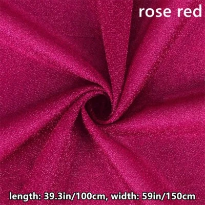 Stretch Glitter Fabric Cloth Costume Formal Dress Sewing Craft DIY 100x150cm - Image 1 of 4