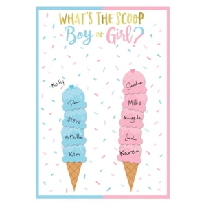 Gender Reveal Baby Shower Party Game Boy or Girl Voting Vote Board Tally - Picture 1 of 2
