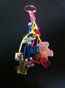 Multicolor HandCrafted Keychains party Favors For Baptism/Baby shower for Girl - Picture 1 of 5