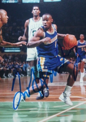 Tim Hardaway Golden State Warriors UTEP Autographed Signed 5x7 Photo JSA - Image 1 of 4