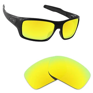 Lentes de repuesto polarizadas Hawkry para gafas de sol Oakley turbina doradas 24K - Imagen 1 de 3