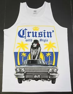 LOWRIDER Tank Top T-shirt Low Rider Cruisin' Urban Streetwear Vest White New - Picture 1 of 2