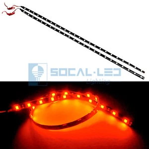 2x NEW 24" 60CM LED Strips Car Under Dash Footwell Light High Power Bright Red - Picture 1 of 4
