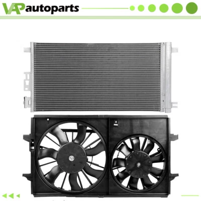 Conjunto de condensador de CA y ventilador de refrigeración del motor para Pontiac G6 Chevrolet Malibu Foto 1 de 4
