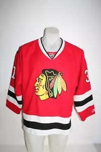Reebok CCM Chicago Blackhawks NHL #31 Niemi Red Sewn Hockey Jersey Mens Size 50 - Bild 1 von 9