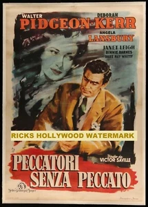 Original IF WINTER COMES Italian 44"X63" Linenbacked WALTER PIDGEON Deborah Kerr - Picture 1 of 1