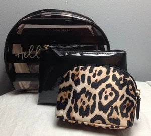 VICTORIA'S SECRET HELLO GORGEOUS 3-PIECE MAKEUP/COSMETIC BAG SET - Picture 1 of 9