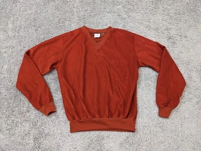 Suéter De Colección John Blair Para Hombre Pequeño Manga Larga Cuello en V Rojo Foto 1 de 4