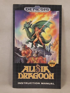Alisia Dragoon (SEGA Genesis) Authentic MANUAL ONLY - Afbeelding 1 van 6