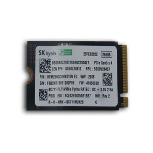 256GB M.2 M-Key 2242 32Gb/s (PCIe 3x4 NVMe SSD) - 5SS0V26437 - Picture 1 of 1