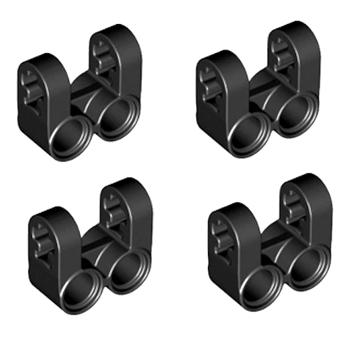 LEGO 4x Technic Axle & Pin Connector Perpendicular Double Split 41678 BLACK NEW  - Image 1 of 1