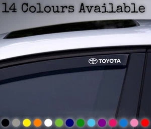 X4 Toyota Wind Deflector Stickers Car Window Decal Bumper Rein Guards White - Picture 1 of 3
