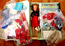 Vintage 1960s Ideal Tammy Doll, case, accessories & HUGE clothing Lot