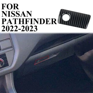 Cubierta de interruptor de manija de guantera interior de fibra de carbono para Nissan Pathfinder - Imagen 1 de 5