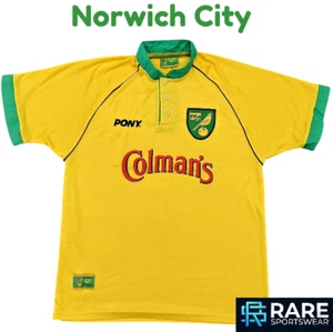 AUTHENTIC VINTAGE NORWICH CITY 1997-99 HOME FOOTBALL SHIRT LARGE ADULT (V GOOD) - Bild 1 von 6
