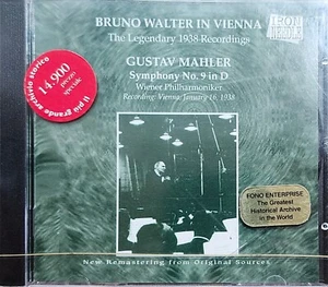 Rare Bruno Walter in Vienna Mahler Symphony No. 9 NEW CD 1938 - Picture 1 of 2