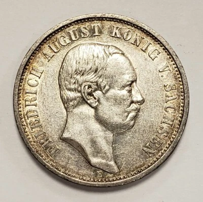 1913-E Germany Saxony Albertine 3 Mark - .4823 oz ASW - KM1267 - SKU-F5682 - Image 1 of 2