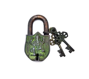 Candado de alta resistencia funcional de aspecto vintage con 2 llaves - Imagen 1 de 3