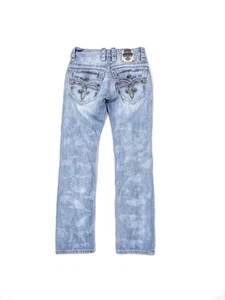 Rock Revival Jeans Men’s 29 Ewin Slim Straight Distressed Denim - Picture 1 of 5