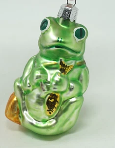 Christopher Radko Fisher Frog Ornamento 1990 89-082-0 vidrio soplado - Imagen 1 de 8