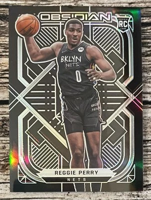 2020 Panini Obsidian Reggie Perry RC Electric Etch Silver #183 NETS Rookie - Image 1 of 2