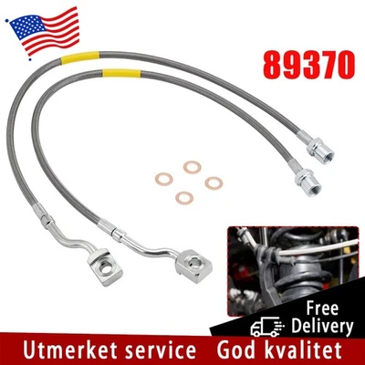 Paquete de 2 líneas de freno delanteras 89370 para Chevy Silverado GMC Sierra 1500 2007-2019 NUEVO Foto 1 de 4
