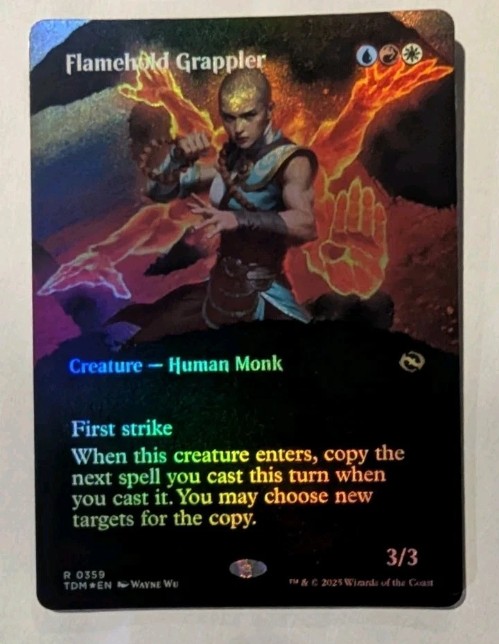 Flamehold Grappler (Borderless) Tarkir: Dragonstorm Foil - MTG RARE - Image 1 of 1