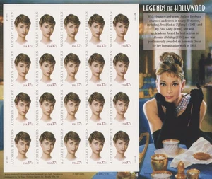 2003 Scott #3786, 37c Audrey Hepburn - Legends of Hollywood Sheet of 20 MNH - Picture 1 of 1