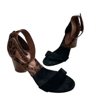 Sandalia Jeffrey Campbell Leopardo Púrpura Tacón Bloque Talla 7.5 Foto 1 de 4