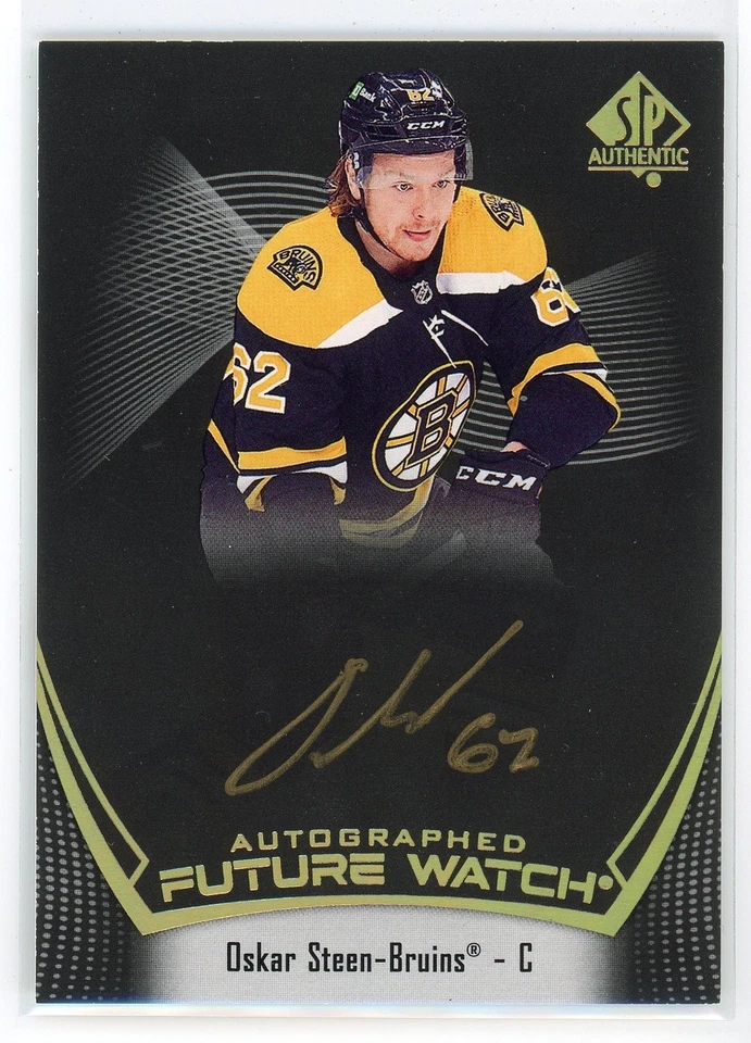 2021-22 SP AUTHENTIC FUTURE WATCH #179 BLACK SSP ROOKIE AUTO OSKAR STEEN - BRUIN - Image 1 of 1