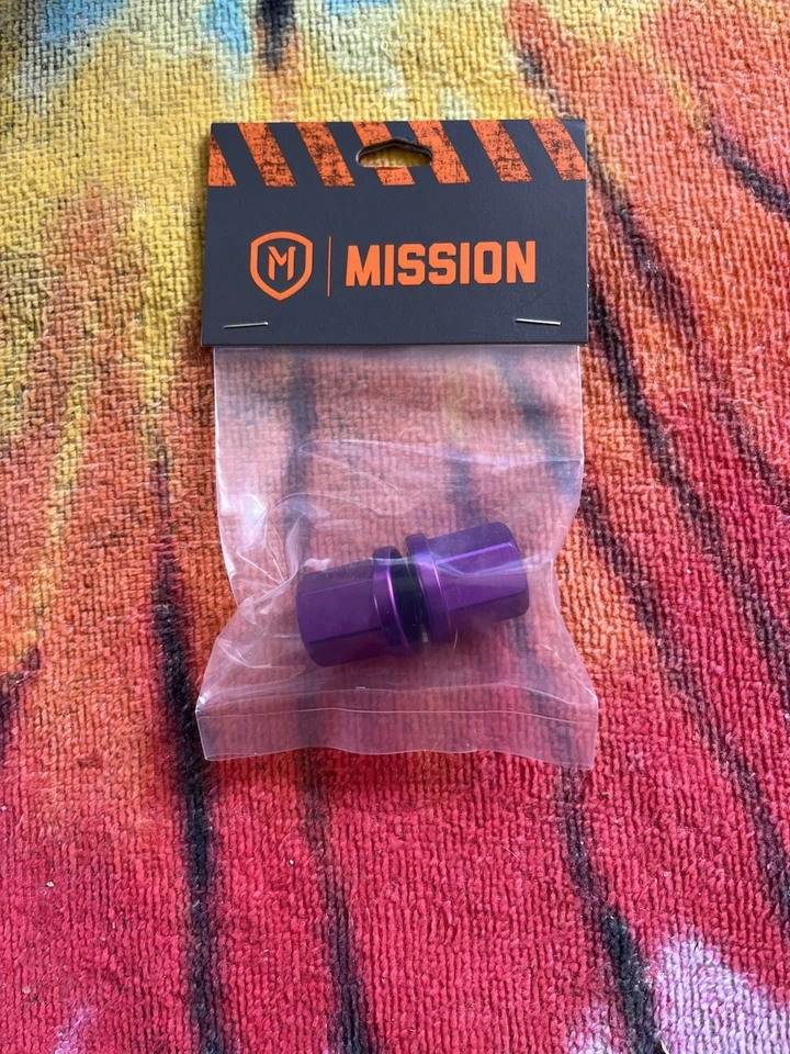 MISIÓN-Aleación 3/8” ⚡️BMX⚡️ Eje “púrpura” 🥜NUTZ🥜…(SE VENDE EN PAREJA) 🔥⚡️🔥 Foto 1 de 3