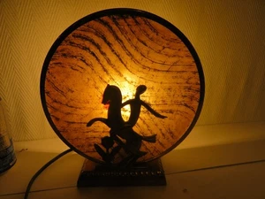 Art Deco Karl Hagenauer ? brass or bronze tv lamp man riding horse - Bild 1 von 13