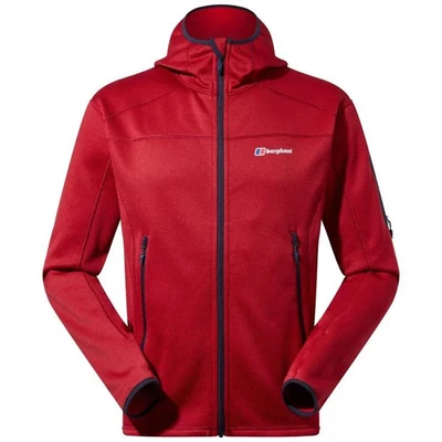 Berghaus Men's Pravitale Mountain 2.0 Hooded Fleece Jacket Dark Red - Small - Image 1 of 4
