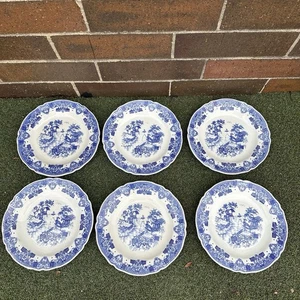 Set Of 6 Late 19th Century English Blue & White Copeland Spode Chinese Plates - Picture 1 of 10