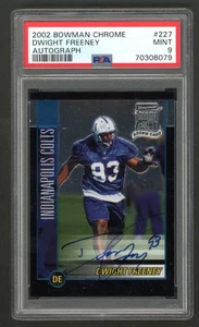 2002 Bowman Chrome Dwight Freeney RC AUTO #227 PSA 9 MINT HOF - Picture 1 of 2