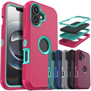 Custodia rigida ibrida resistente per iPhone 17 16 15 14 13 12 11 Pro Max XR 7 8 - Foto 1 di 83