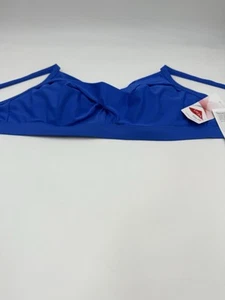 New ATHLETA Size 38 B/C Blue Swim Bikini Removable Caps Underwire Top Bra - Picture 1 of 14